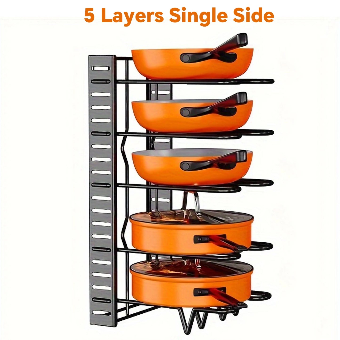 8-Tier Adjustable Pot and Pan Organizer Rack