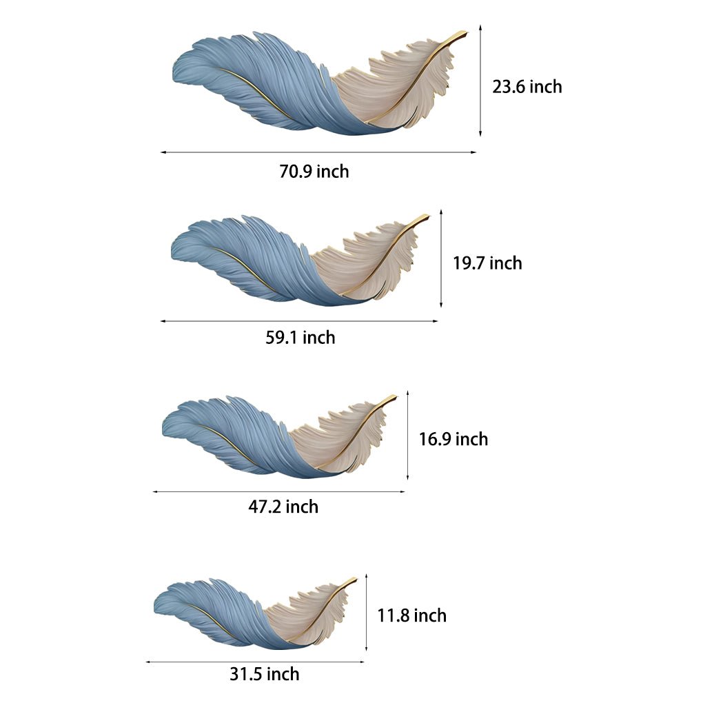 Feather Wall Light Fixtures with Remote Control